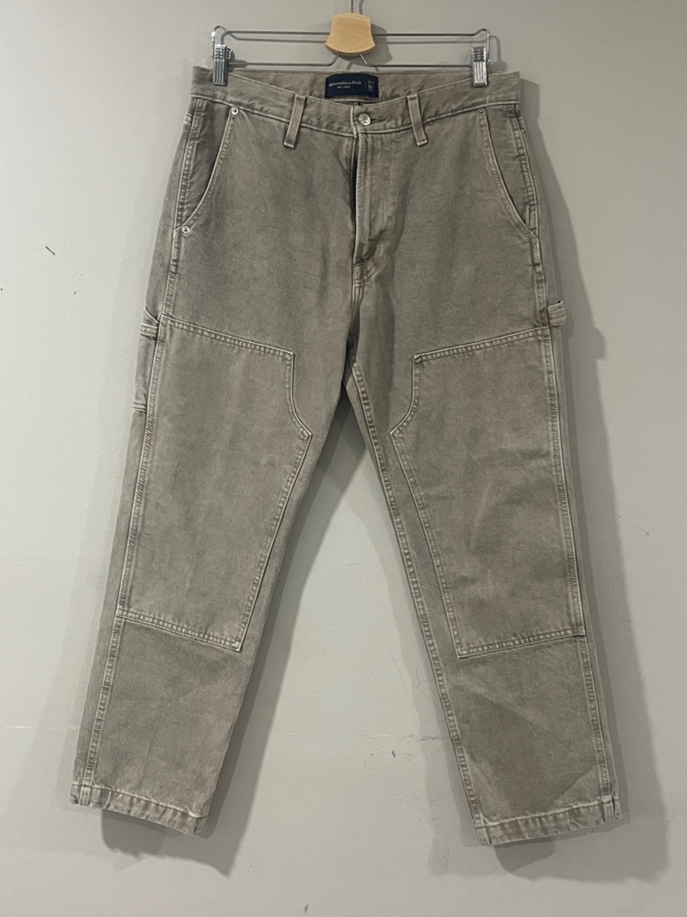 Abercrombie & Fitch Men's Light Gray Utility Cargo Pants